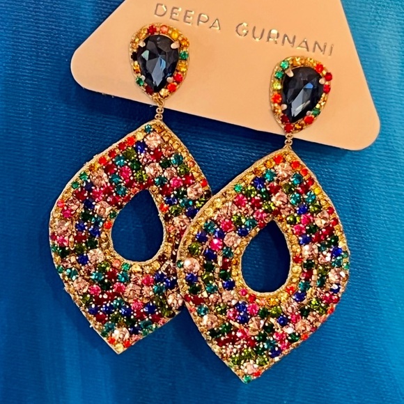 πΊπHPππΊ NWT Deepa Gurnani Luxe Beaded Crystal Chandeliers - Picture 11 of 17